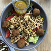 Protein bowl with added falafel 🧆   at Vegamo Centro in Mexico City