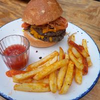 As you can see, the "cheese" was more like a tumeric-hummus at Vegamo Centro in Mexico City