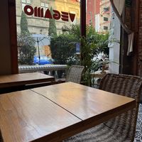 The view from a table insidee  at Vegamo Centro in Mexico City