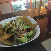 Protein bowl with smoothie at Vegamo Centro in Mexico City