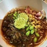 Birria ramen  at Vegamo Centro in Mexico City