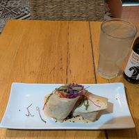 BBQ Burrito and Ginger Soda. at Vegamo Centro in Mexico City