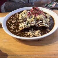 Enchiladas with mole  at Vegamo Centro in Mexico City