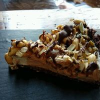 Peanut butter cake at Vegamo Centro in Mexico City