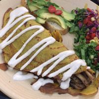 Omelette de harina de garbanzo!  at Vegamo Centro in Mexico City