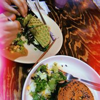 Green waffles at Vegamo Centro in Mexico City