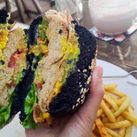 cheese burger at Vegamo Centro in Mexico City