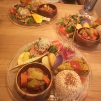 Lunch set at Babel Cafe in Osaka