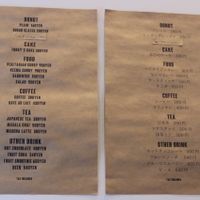 Solum Cafe menu at Solum Cafe in Kyoto