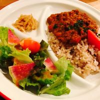 Veggie curry set  at Solum Cafe in Kyoto