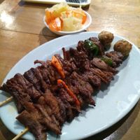 Mushroom skewers 
Acceptable taste but not serve hot.  at Vitking House II in Siem Reap