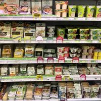 Lot of vegan choices at Biomonde in Saint-pierre-doleron