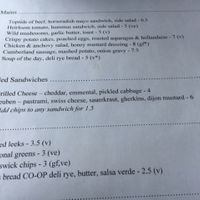 vegan options (ve) at The Brunswick in Leeds