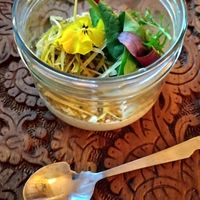 Entrée Verrine panna cotta at Slurps in Brussels