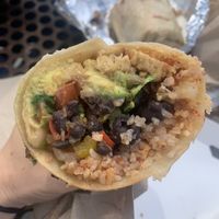 Burrito with tempeh…very good!   at Good Earth Natural Foods in Mill Valley