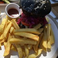 Falafel Burger  at Speedo's Cafe in Bondi Beach