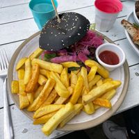 Falafel Burger  at Speedo's Cafe in Bondi Beach