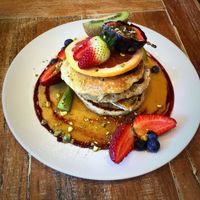 Banana and chia pancake at Speedo's Cafe in Bondi Beach