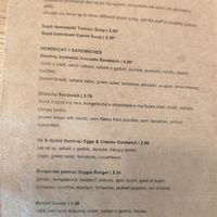 Soup and Sandwich Menu: Dishes with * can be made vegan at Dit e Nat in Pristina