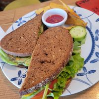 Avocado sandwich at Dit e Nat in Pristina