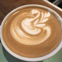 Coconut latte at Cafe au Lait in Bath