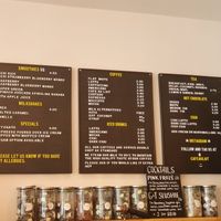 Drinks menu at Cafe au Lait in Bath