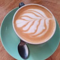 Coconut flat white at Cafe au Lait in Bath