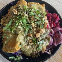 Pumpkin tamales (seasonal item)  at Juicy Brew - Kaimuki in Honolulu