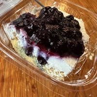 tres leches with blueberry compotee  at Juicy Brew - Kaimuki in Honolulu