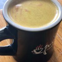 Golden milk latte at Juicy Brew - Kaimuki in Honolulu