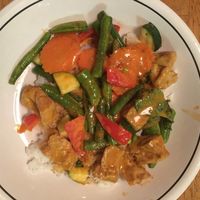 Pha Naeng Curry with Tofu at Thai Kitchen in Orono