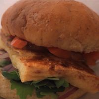 Tofu Burger at Salunpowaku in Minoo