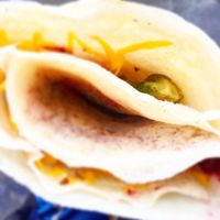 Brussel sprout and chestnut cheezey at FlipnFast in Newcastle Upon Tyne