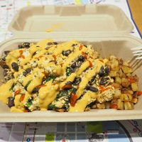 scrambled tofu & black beans at Rabbits Cafe in Portland