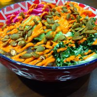 Black bean bowl at Rabbits Cafe in Portland