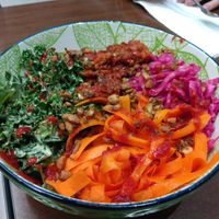 BBQ bowl at Rabbits Cafe in Portland