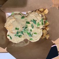 Biscuits and gravy at Rabbits Cafe in Portland