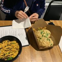 Two delicious plates  at Rabbits Cafe in Portland