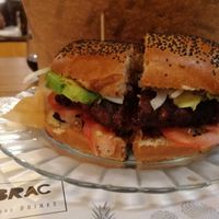 One of their vegan burgers at Nobrac Soulfood  in Santander