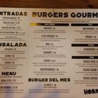 Menu at Nobrac Soulfood  in Santander