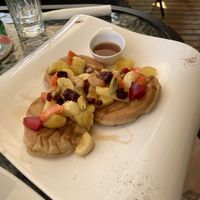 Vegan pancakes at Horizon Hotel and Yoga Center  in Santa Teresa