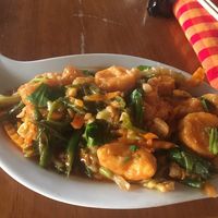 Spicy tofu curry at Khaing Shwe Wha Vegetarian Restaurant in Bagan