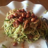 Green papaya salad at Khaing Shwe Wha Vegetarian Restaurant in Bagan