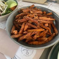 Because sweet potato fries.  at Coffee Cat on Kings in Caloundra