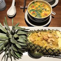 Com trai thom & canh tom yum at Hum Vegetarian - District 1 in Ho Chi Minh City