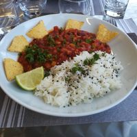 chili végétarien at Celoma in Thonac