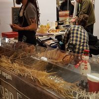 at Veggieworld Lille, dec 2018 at Roots Vegan Food in Eperlecques