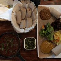 Ethiopian food at Tsion Cafe & Bakery in New York City