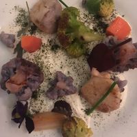 Veggie medley and seaweed at Affini in Turin