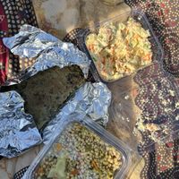 Insalata russa, sorgo con verdure, cipolline in agrodolce e piadine di lenticchie  at Un Pizzico di Zenzero in Alba